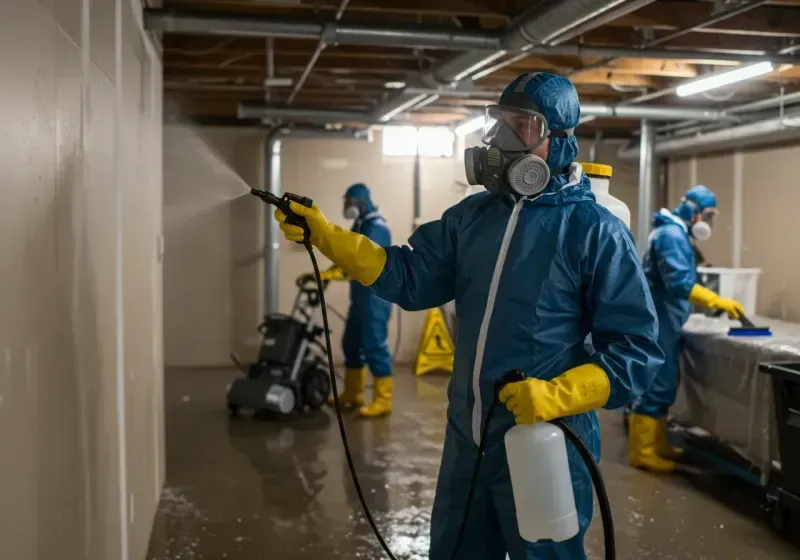 Basement Sanitization and Antimicrobial Treatment process in Boaz, AL